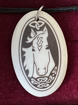 Necklace Pendant  Horse (Oval)